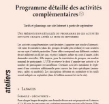 Présentation des activités complémentaires UTB 2020-2021